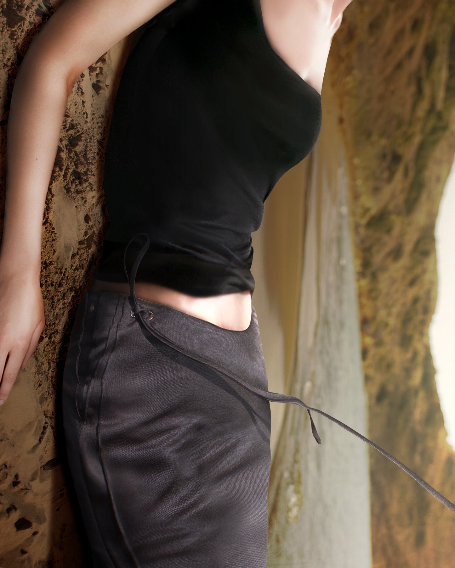 Sculpted Strap Skirt / USD.272