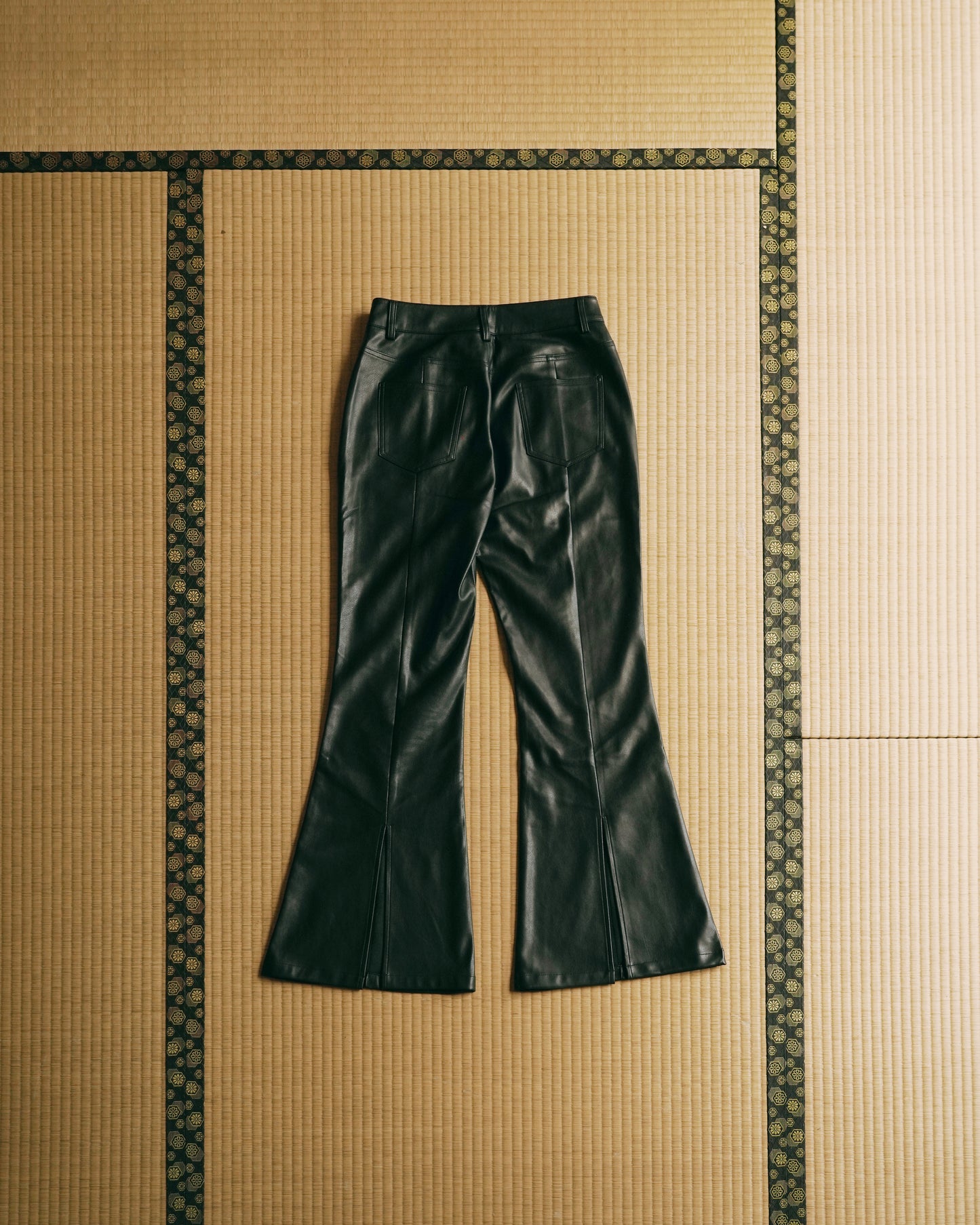 Leather Flared Trousers - Women